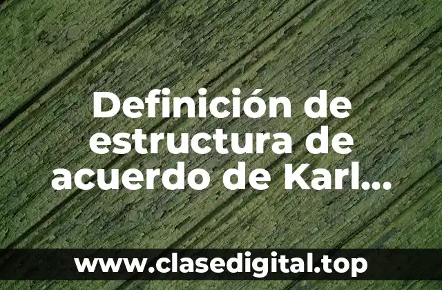 Definición de estructura de acuerdo de Karl Marx