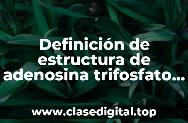 Definición de estructura de adenosina trifosfato (ATP)