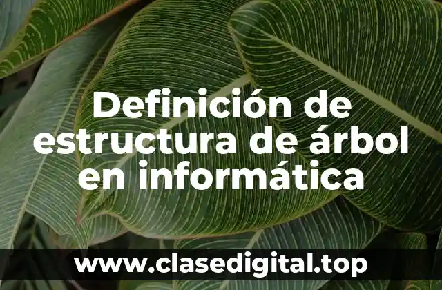Definición de estructura de árbol en informática