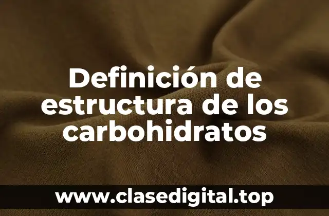 Definición técnica de estructura de los carbohidratos