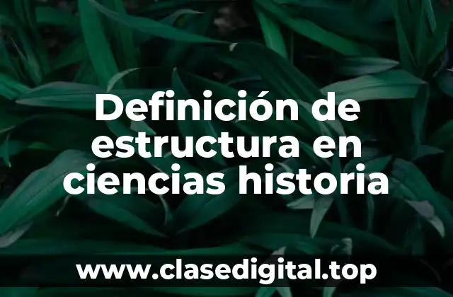 Definición de estructura en ciencias historia