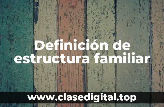 Definición técnica de estructura familiar