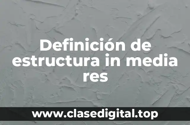 Definición de estructura in media res