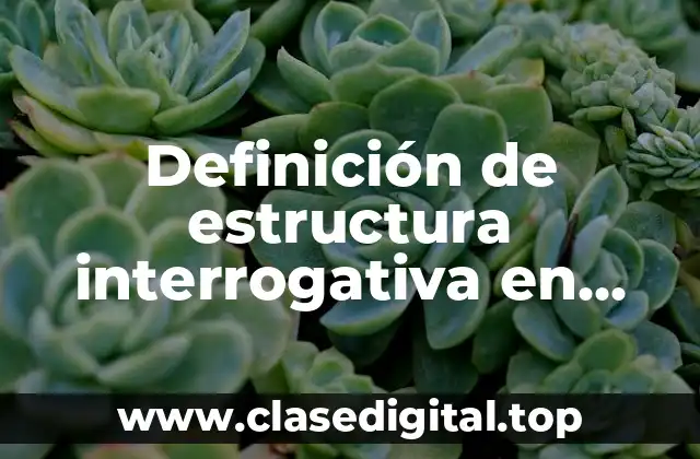 Definición de estructura interrogativa en inglés used to