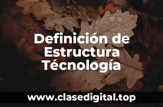 Definición de Estructura Técnología