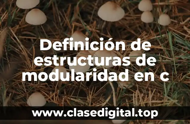 Definición de estructuras de modularidad en c