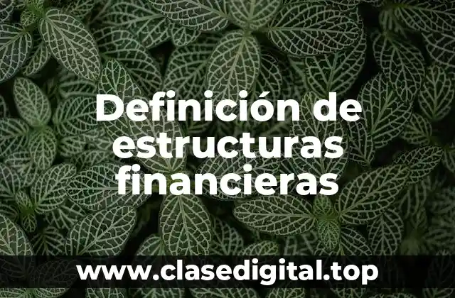 Definición de estructuras financieras