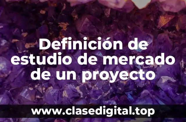 Ejemplos de estudio de mercado de un proyecto