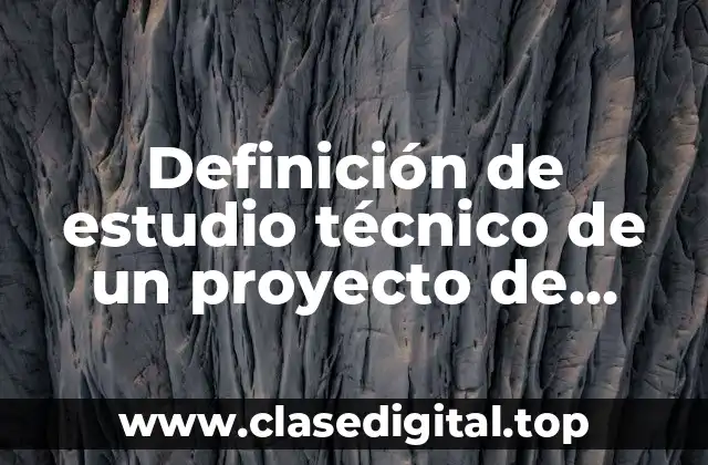 Definición de estudio técnico de un proyecto de inversión Prezi