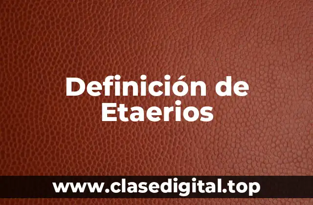 Definición de Etaerios