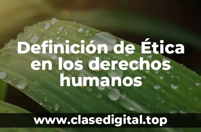 Ejemplos de Ética en los derechos humanos