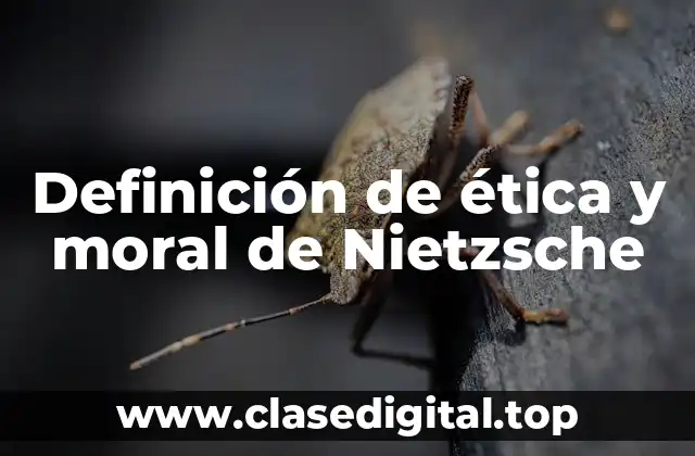 Definición de ética y moral de Nietzsche