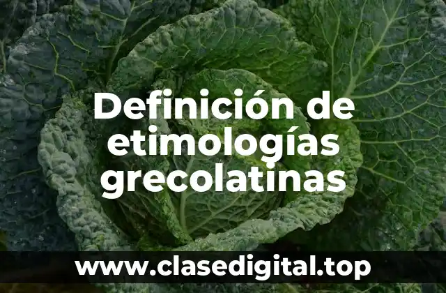 Definición de etimologías grecolatinas