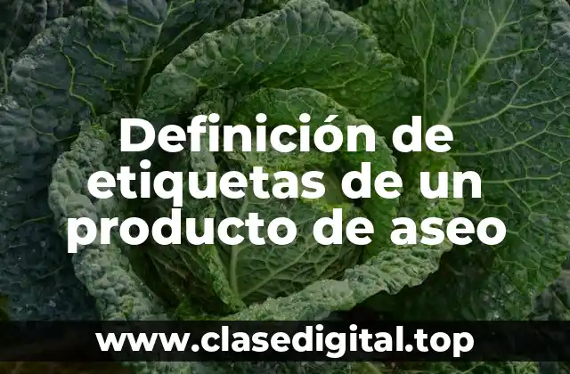 Definición de etiquetas de un producto de aseo