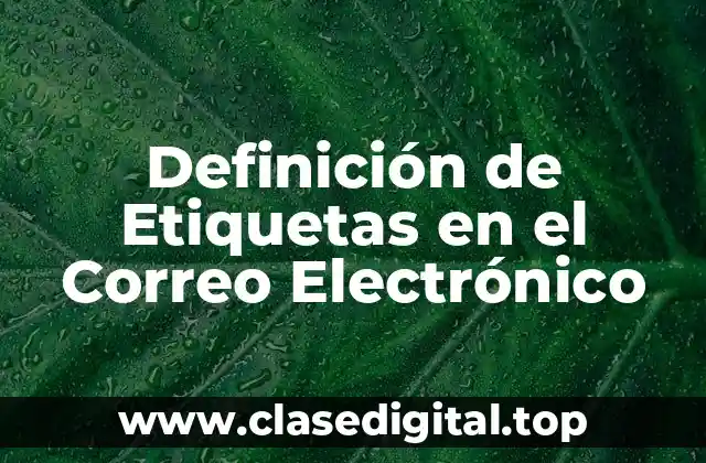 Definición de Etiquetas en el Correo Electrónico