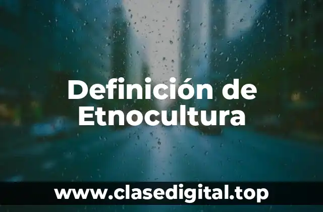 Definición de Etnocultura
