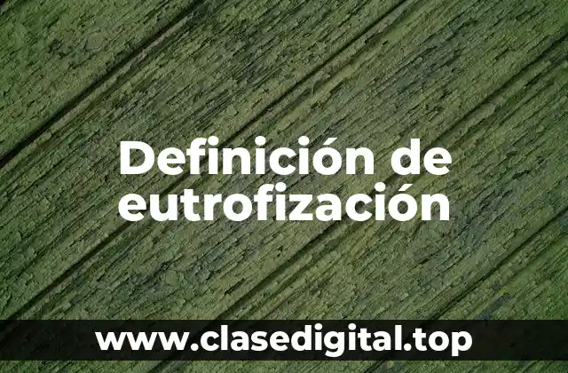 Definición de eutrofización