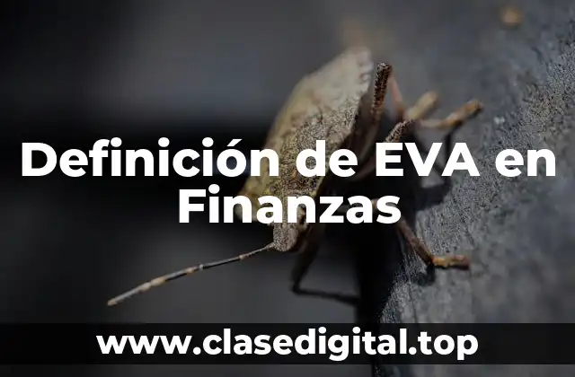 Definición de EVA en Finanzas