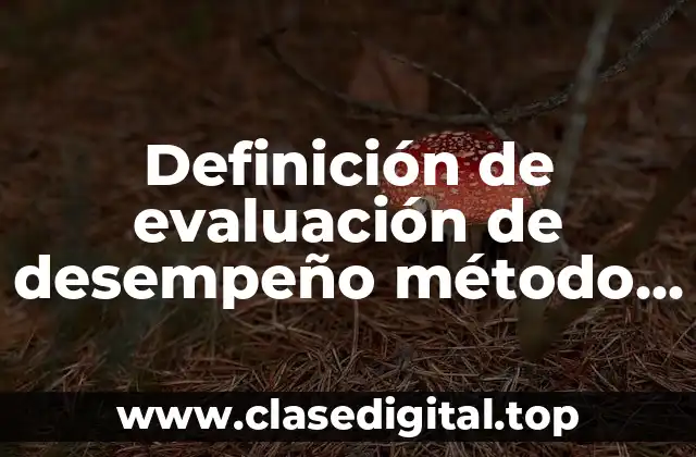 Definición de evaluación de desempeño método de escala gráfica