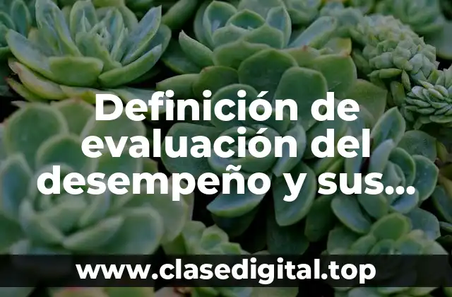 Definición de evaluación del desempeño y sus características