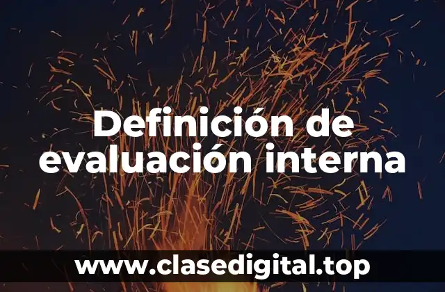 Definición de evaluación interna