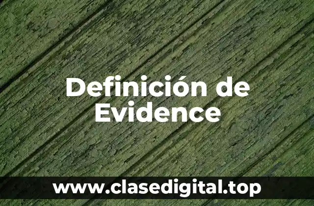 Definición de Evidence