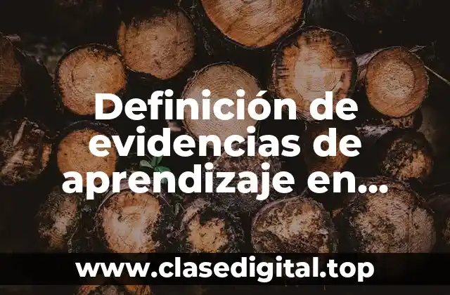 Ejemplos de evidencias de aprendizaje en ciencias sociales