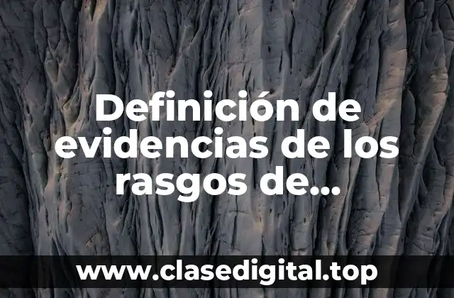 Definición de evidencias de los rasgos de normalidad mínima