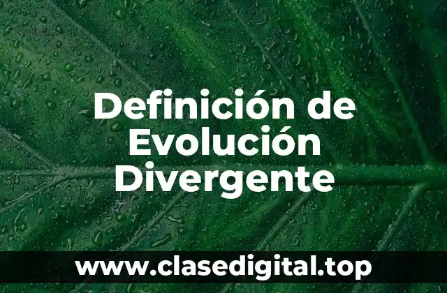 Definición Técnica de Evolución Divergente