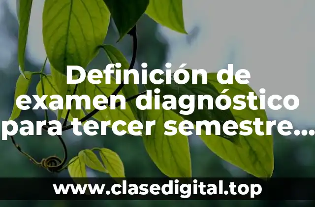 Ejemplos de examen diagnóstico