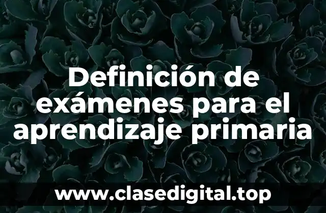 Definición de exámenes para el aprendizaje primaria