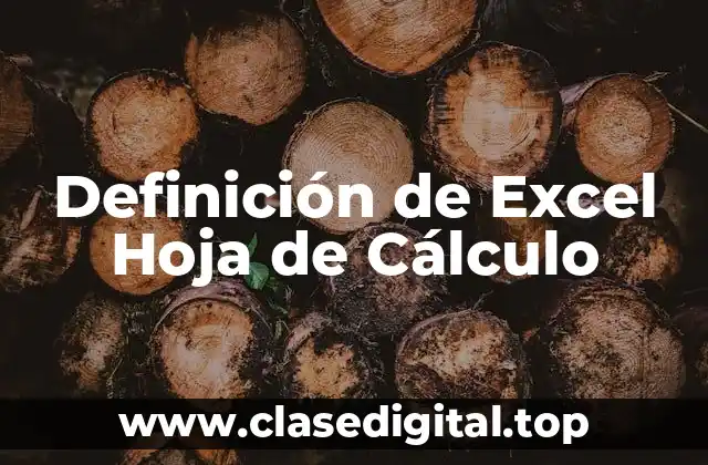 Definición de Excel Hoja de Cálculo
