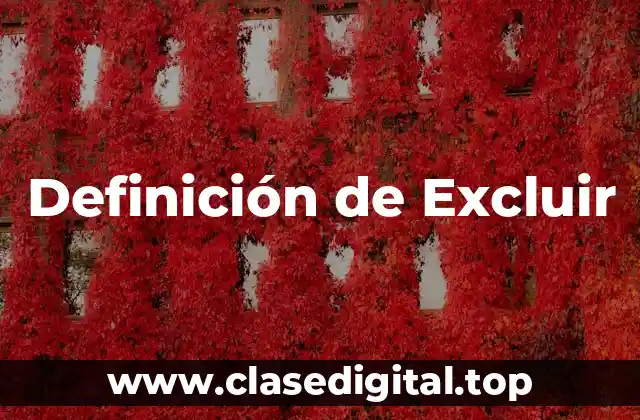 Definición de Excluir