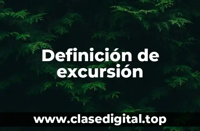Definición de excursión