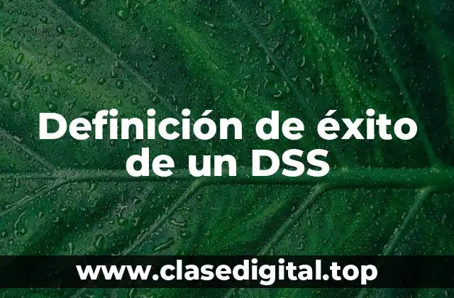 Ejemplos de éxito de un DSS