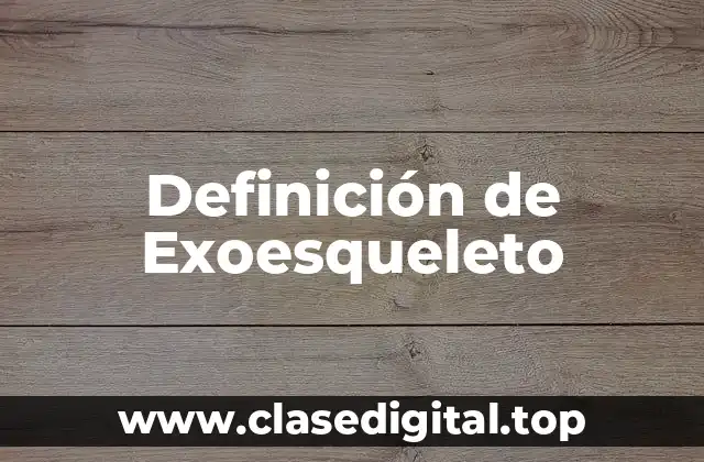Definición de Exoesqueleto