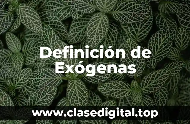 Definición de Exógenas