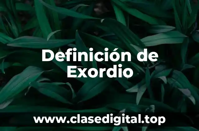 Definición de Exordio