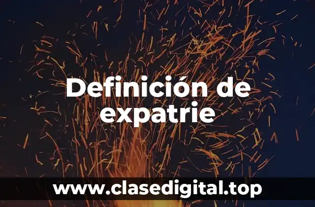 Definición de expatrie