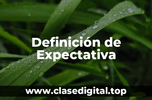 Definición de Expectativa