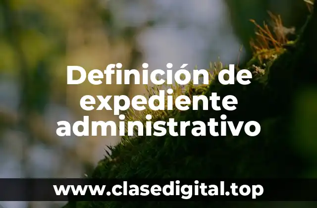 Definición de expediente administrativo