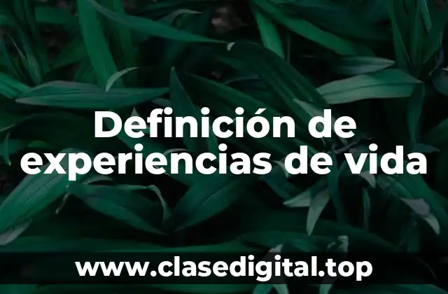 Definición de experiencias de vida