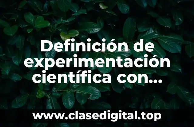 Definición de experimentación científica con animales