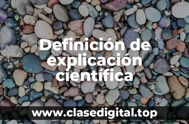 Definición técnica de explicación científica