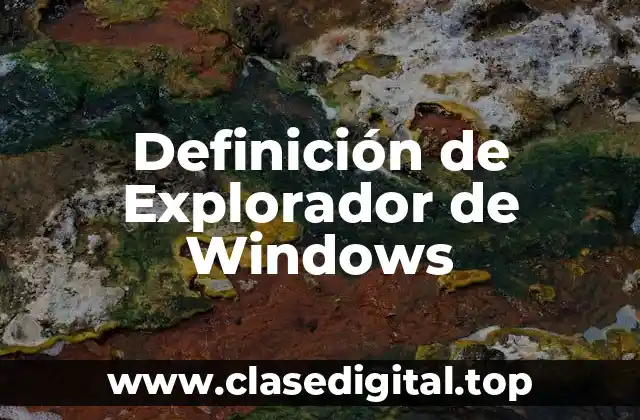Definición de Explorador de Windows