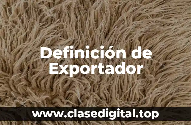 Definición de Exportador