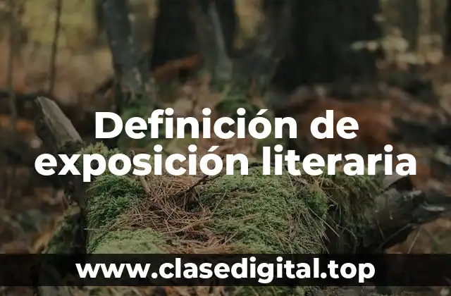 Definición de exposición literaria