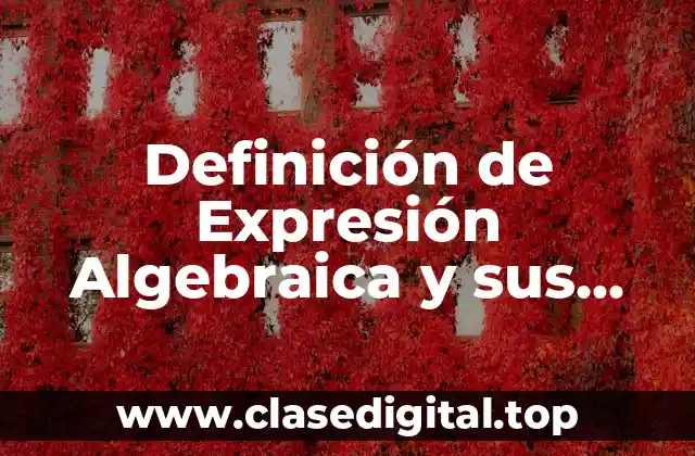Definición de Expresión Algebraica y sus elementos