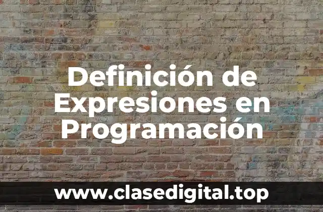 Definición de Expresiones en Programación