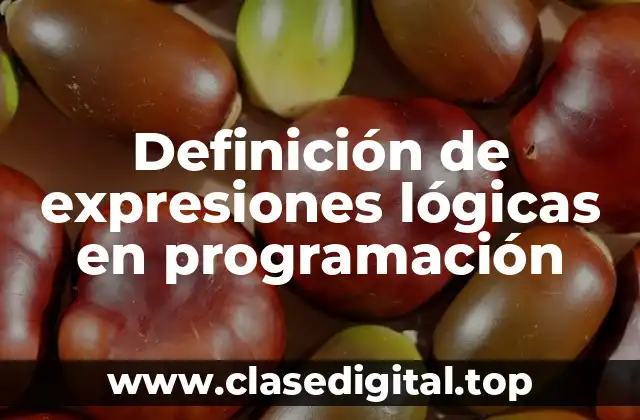 Definición de expresiones lógicas en programación